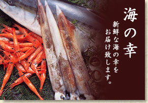 海の幸 新鮮な海の幸をお届け致します。
